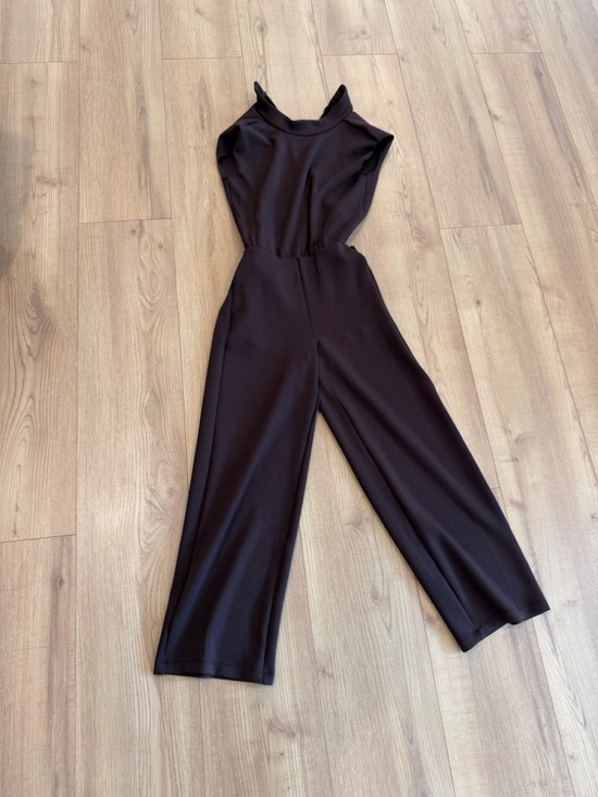 SPANX Dark Brown Sleeveless Wide-Leg Jumpsuit - Picture 3 of 3